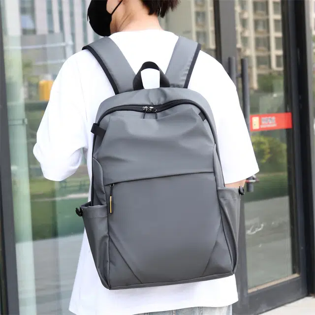 醇龙 大容量电脑包商务书包潮流 尼龙 双肩包 常规 男款 黑色/灰色