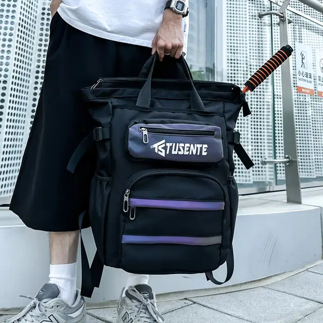 茵初 大容量羽毛球包多功能短途旅行背包电脑包 牛津布 双肩包 常规 男女同款情侣款 多色