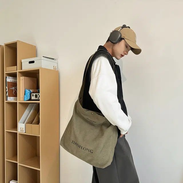 醇龙 休闲时尚 帆布 帆布包手提单肩包 男女同款情侣款