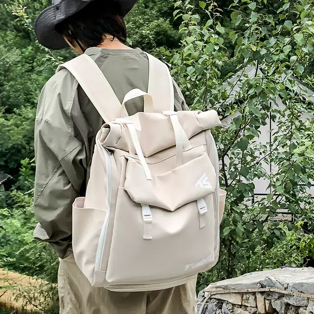 醇龙 个性大容量工装纯色时尚潮流 牛津布 双肩包 常规 男女同款情侣款 多色