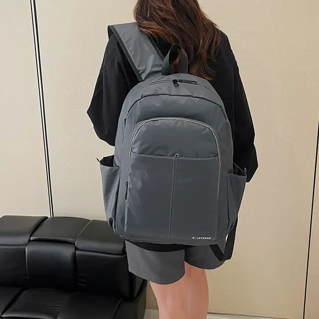 醇龙 时尚高端旅游登山百搭 尼龙布 双肩包 男女同款情侣款 深灰色/黑色/军绿色