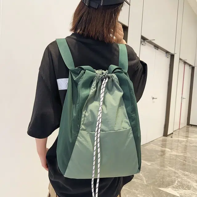 醇龙 抽绳运动防水通勤大容量手提多功能 尼龙 双肩包 男女同款情侣款 多色