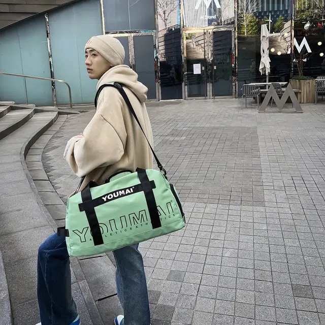 醇龙 大容量 干湿分离 短途便携 尼龙 单肩旅行包 常规 男女同款情侣款 黑/粉/黄/卡其/绿/红