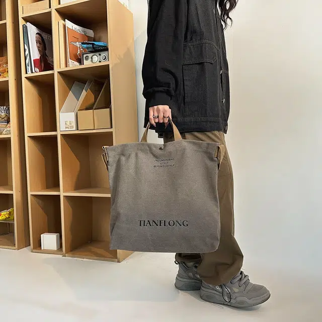 醇龙 休闲时尚 帆布 帆布包手提单肩包 男女同款情侣款