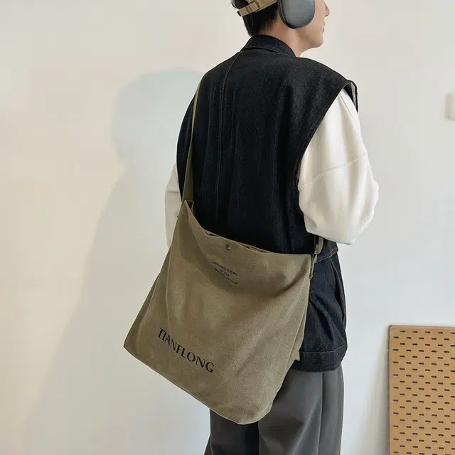 醇龙 休闲时尚 帆布 帆布包手提单肩包 男女同款情侣款