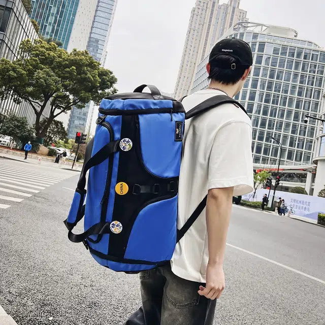 醇龙 大容量干湿分离多功能 尼龙 旅行包 男女同款情侣款 黑/黄/卡其/粉/军绿/青绿/蓝