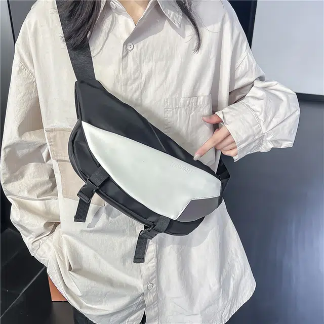 醇龙  男女通用双色斜挎包百搭背包运动骑行机能单肩包时尚胸包