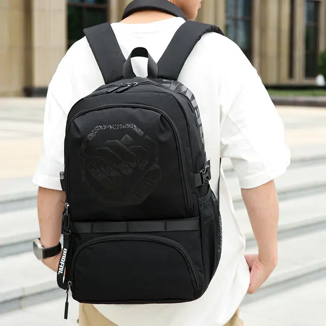 茵初 大容量字母时尚气质轻便 牛津布 双肩包 常规 男女同款情侣款 多色