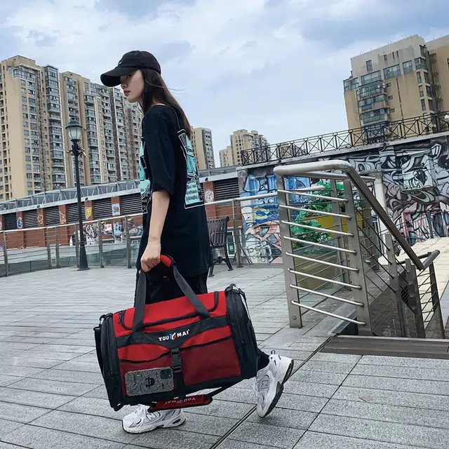 醇龙 多功能大容量干湿分离 尼龙 旅行包 常规 男女同款情侣款 黑色/红色/黄色/粉色/绿色/卡其色