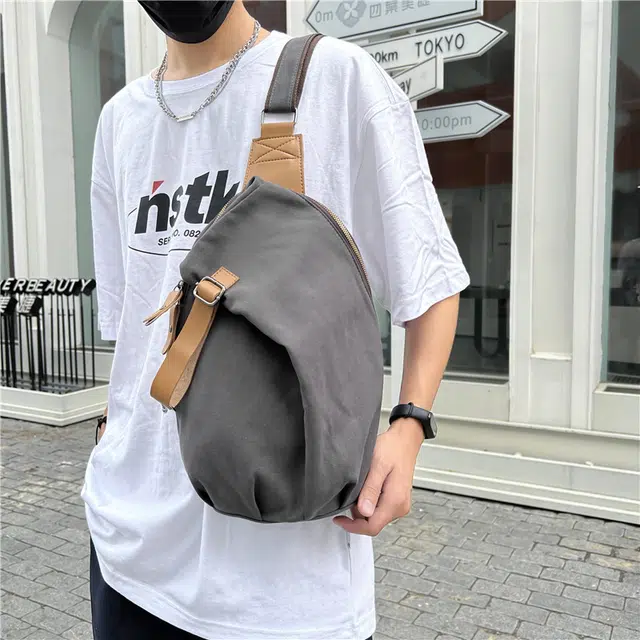 醇龙 韩版简约便携高级通勤 牛津布 胸包 常规 男女同款情侣款 多色