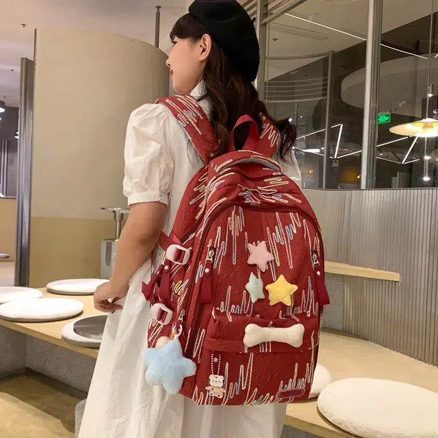 醇龙 百搭简约大容量减负旅行 双肩包 尼龙 女款 多色