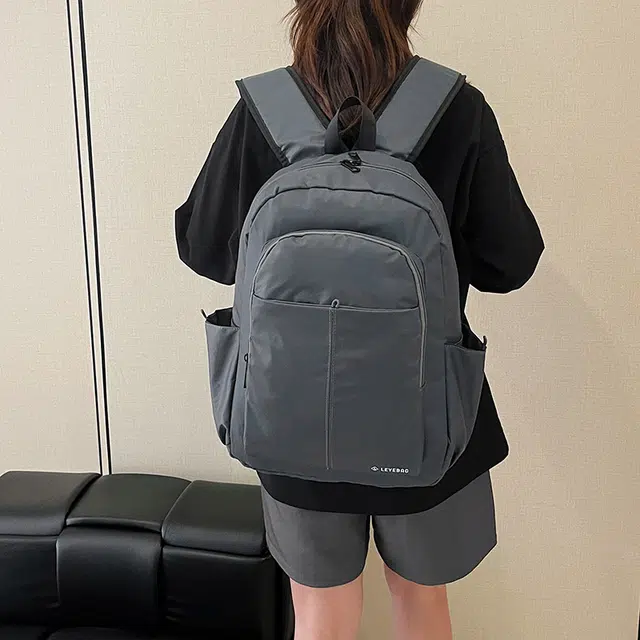 醇龙 时尚高端旅游登山百搭 尼龙布 双肩包 男女同款情侣款 深灰色/黑色/军绿色