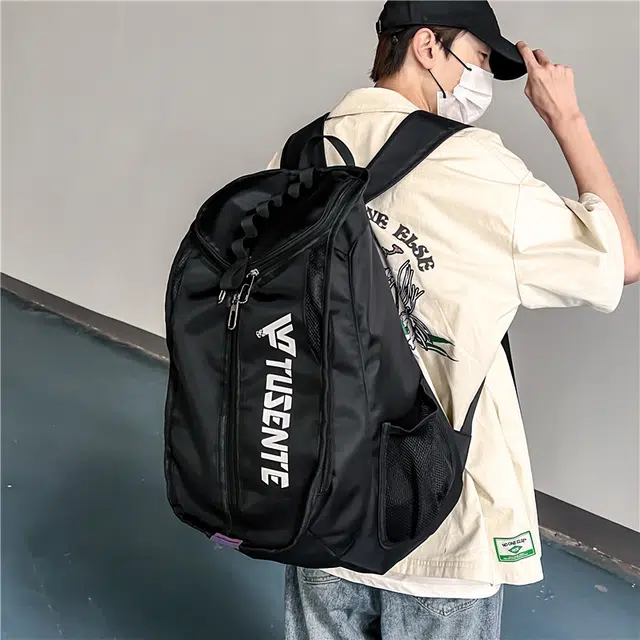 茵初 方形纯色 牛津布 双肩包 男女同款情侣款 多色