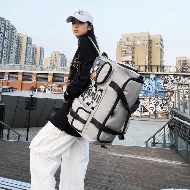 醇龙 多功能休闲时尚拉链开合 尼龙 旅行包 男女同款情侣款 多色