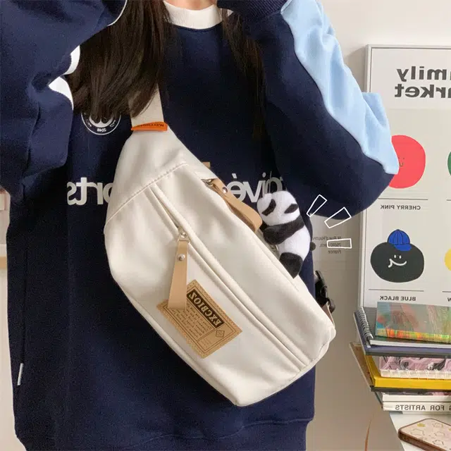醇龙 男女通用 多色 拉链开合休闲 胸包 涤纶