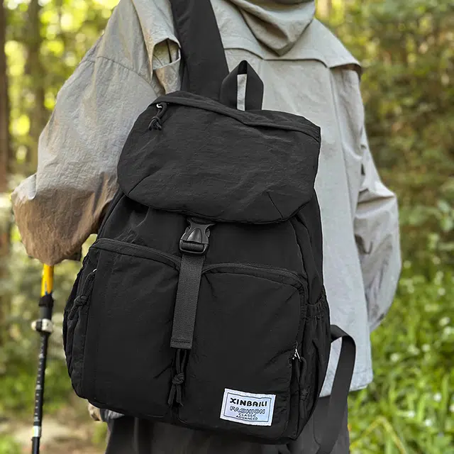 茵初 书包上课包山系户外徒步登山旅行包简约背包 尼龙 双肩包 常规 男女同款情侣款 多色