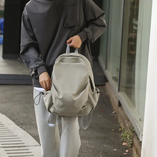 醇龙 休闲百搭 尼龙 双肩包 男女同款情侣款 黑/蓝/绿/白/卡其