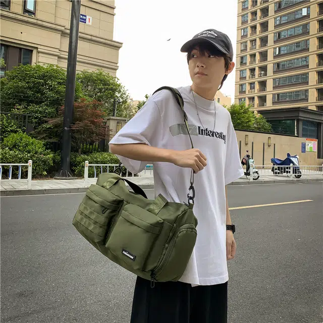 醇龙  尼龙男女通用短途旅行包干湿分离带独立鞋仓手提包多用途大容量单肩斜挎包 多色