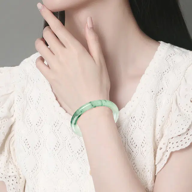 赛菲尔 古风汉服复古叠戴 传统设计温婉 小众 金丝玉 手镯 女款