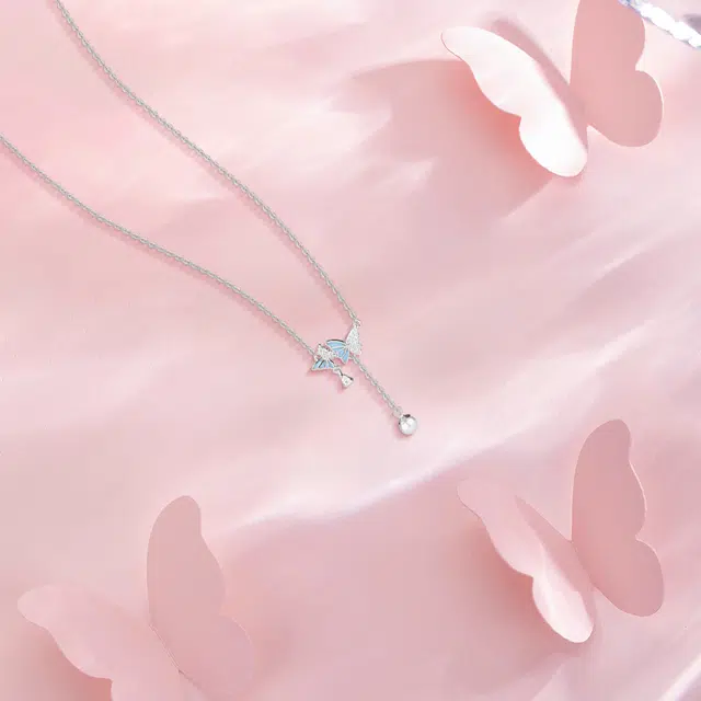 【纯银999 | 蝴蝶】 赛菲尔 小众设计经典百搭日常高级感简约精致轻奢通勤约会温柔气质可调节锁骨链#好运 足银 项链 女款