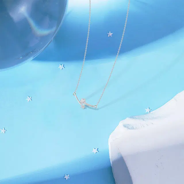 【纯银999】 赛菲尔 星月系列 经典百搭小众设计精致高级感简约轻奢时尚学生日常通勤约会温柔气质可调节锁骨 足银 项链 女款