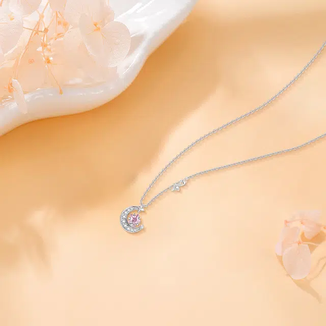 【纯银999】 赛菲尔 星月系列 小众设计经典百搭学生日常简约高级感精致轻奢极简通勤温柔气质可调节锁骨链#好运 足银 项链 女款