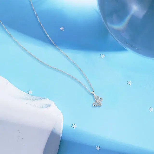 【纯银999】 赛菲尔 闪耀蝴蝶 小众设计经典百搭学生日常高级感简约精致轻奢转运约会通勤温柔气质可调节锁骨链#好运 足银 项链 女款