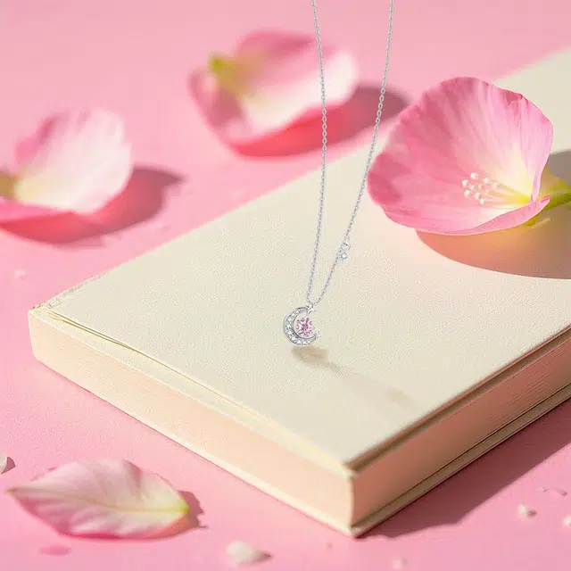 【纯银999】 赛菲尔 星月系列 小众设计经典百搭学生日常简约高级感精致轻奢极简通勤温柔气质可调节锁骨链#好运 足银 项链 女款