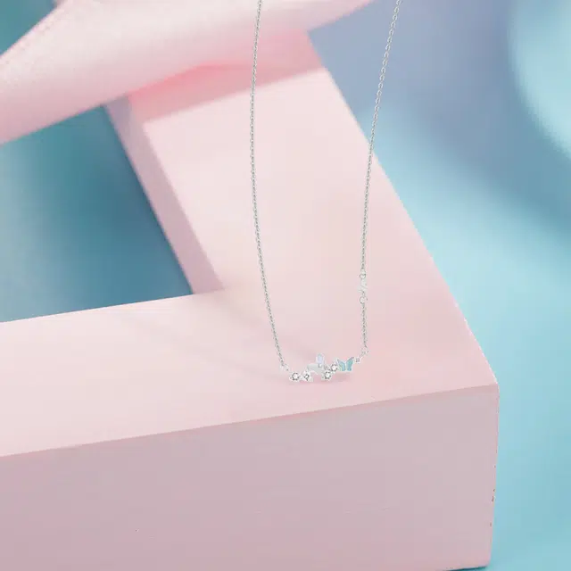 【纯银999】 赛菲尔 星光蝴蝶 小众设计经典百搭日常简约高级感精致轻奢极简通勤约会温柔气质可调节锁骨链#好运 足银 项链 女款