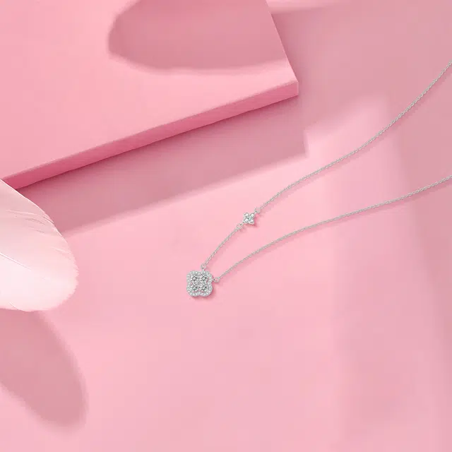【纯银999 | 幸运四叶草】 赛菲尔 小众设计经典百搭学生日常简约高级感精致轻奢极简通勤约会温柔气质可调节锁骨链 足银 项链 女款