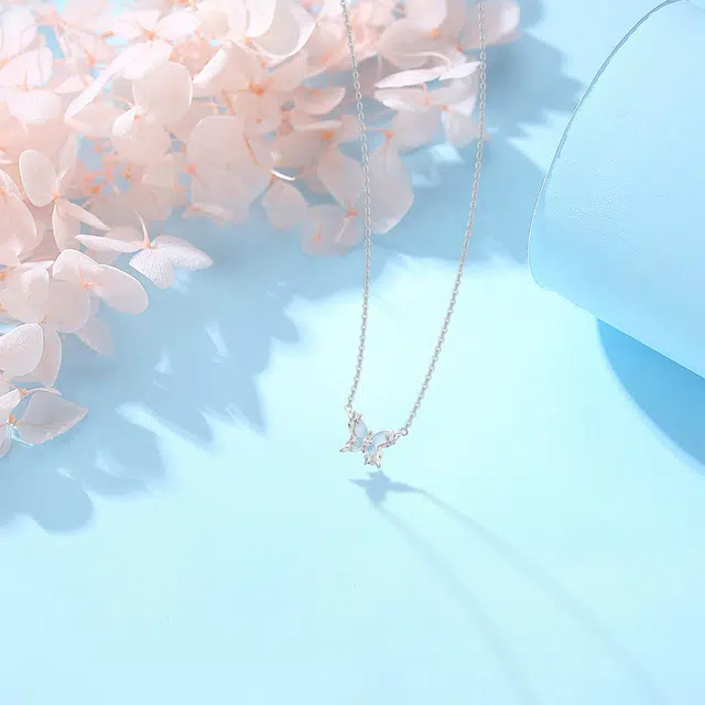 【纯银999 | 星光蝴蝶】 赛菲尔 小众设计经典百搭日常简约高级感精致轻奢通勤极简约会温柔气质可调节锁骨链#好运 足银 项链 女款