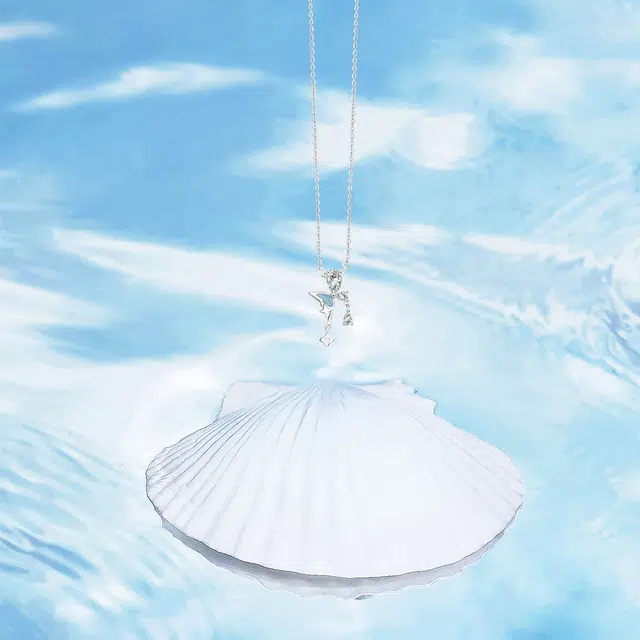 【纯银999】 赛菲尔 星光蝴蝶 小众设计经典百搭高级感学生日常精致简约轻奢转运约会通勤温柔气质可调节锁骨链#好运 足银 项链 女款
