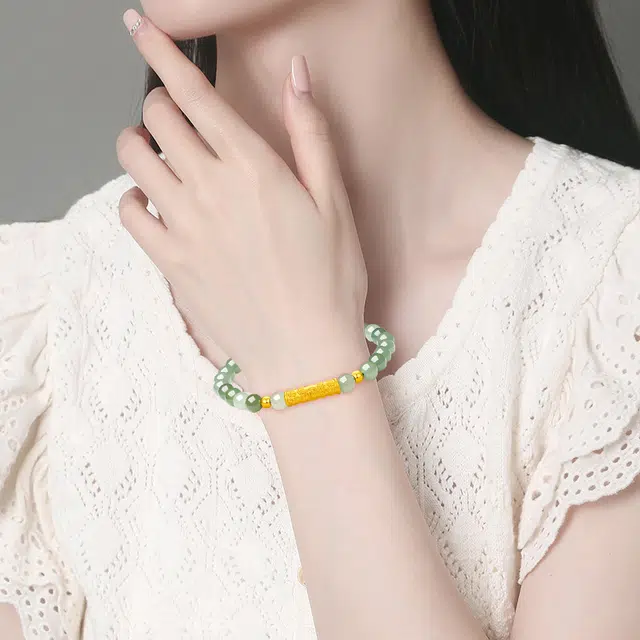 赛菲尔 轻奢精致优雅 小众简约时尚百搭 足金 一口价 黄金手链 女款