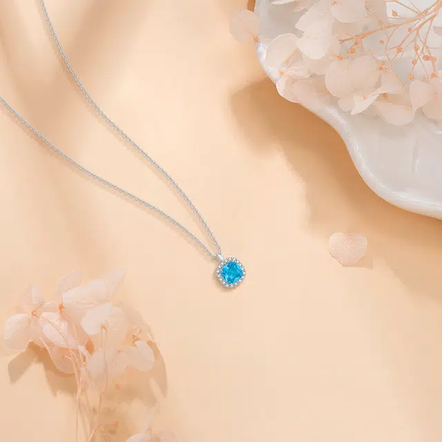 【纯银999】 赛菲尔 海洋之心 小众设计经典百搭学生日常简约高级感精致轻奢极简通勤温柔气质可调节锁骨链 足银 项链 女款