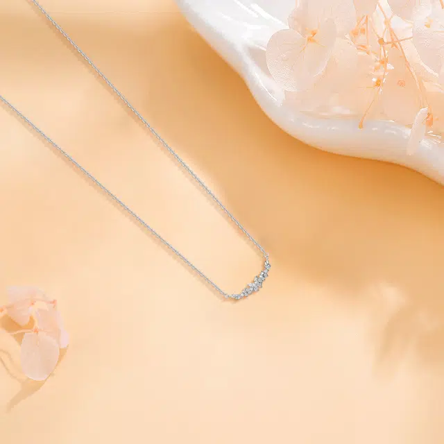【纯银999 | 紫藤花开】 赛菲尔 小众设计经典百搭学生日常高级感简约平安精致轻奢通勤约会温柔气质可调节锁骨链 足银 项链 女款