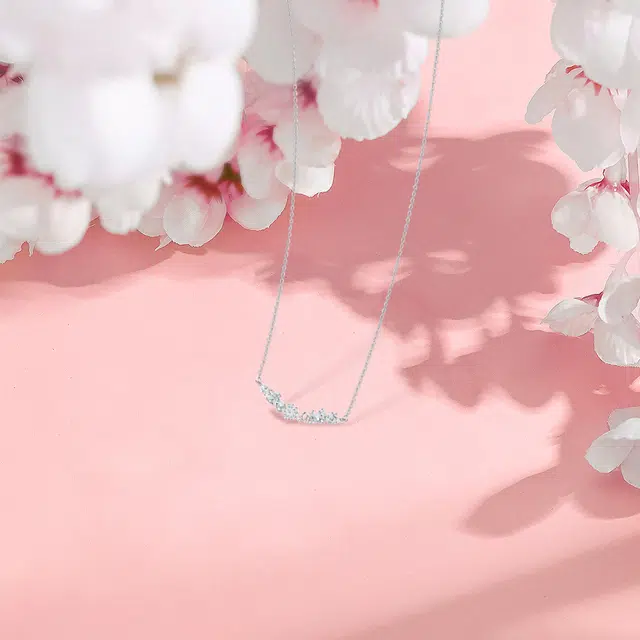 【纯银999】 赛菲尔 紫藤花开 小众设计百搭经典高级感学生日常精致简约轻奢转运约会通勤温柔气质可调节锁骨链 足银 项链 女款
