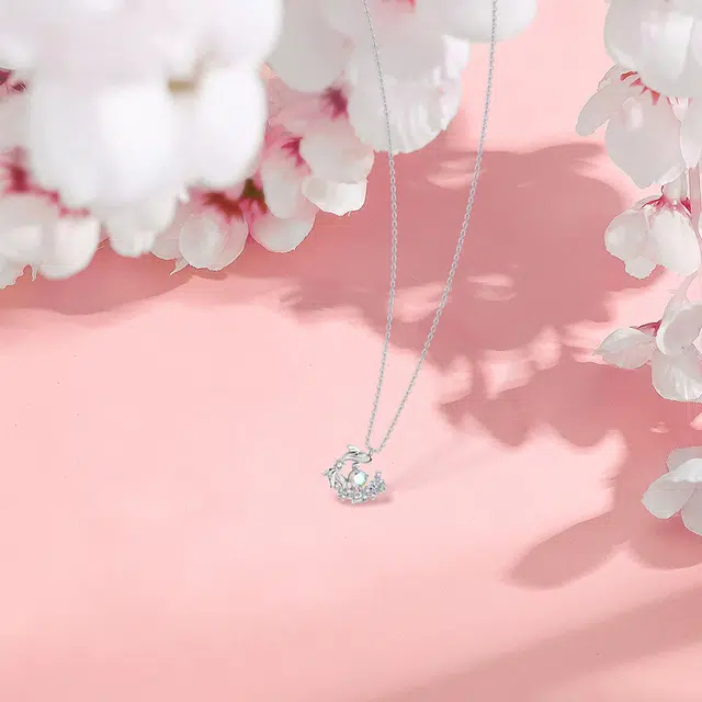 【纯银999】 赛菲尔 鲸梦入海 小众设计经典百搭高级感学生日常精致简约轻奢转运约会通勤温柔气质可调节锁骨链 足银 项链 女款