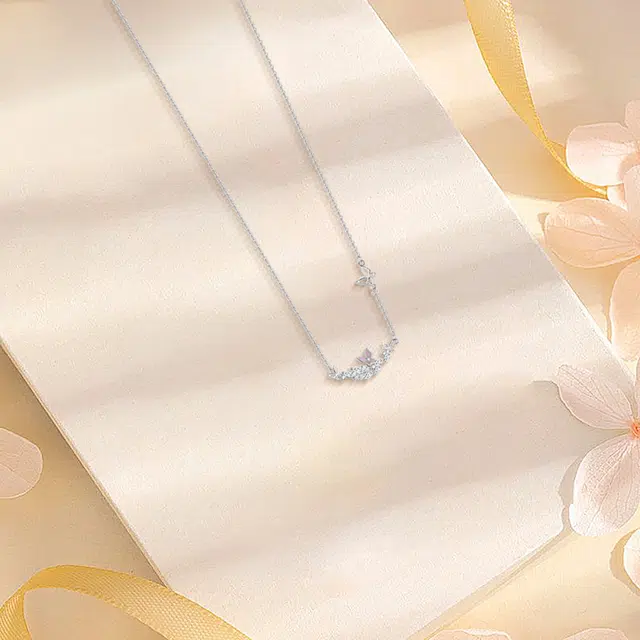 【纯银999】 赛菲尔 穗穗平安 经典百搭小众设计学生日常高级感简约精致轻奢转运约会通勤温柔气质可调节锁骨链 足银 项链 女款