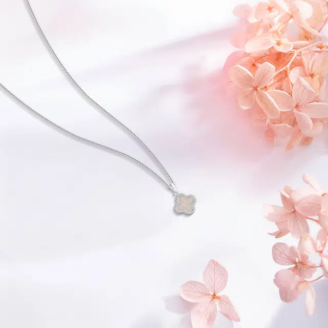 【纯银999】 赛菲尔 四叶草 小众设计经典百搭日常简约高级感精致轻奢极简通勤温柔气质 足银 项链 女款