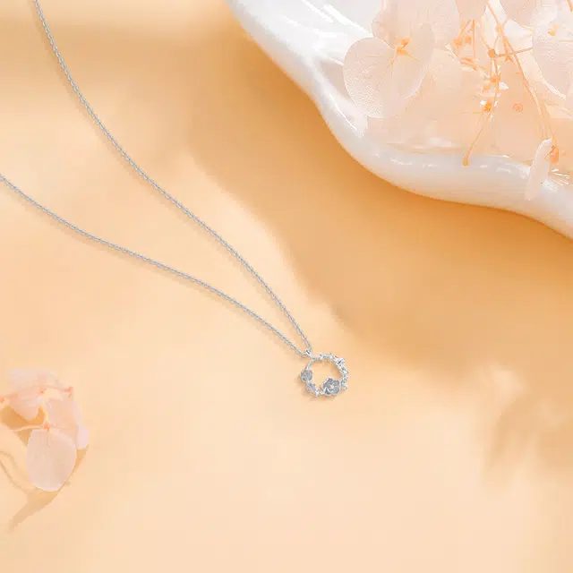 【纯银999 | 花环】 赛菲尔 小众设计经典百搭学生日常简约高级感精致轻奢极简通勤约会温柔气质可调节锁骨链 足银 项链 女款
