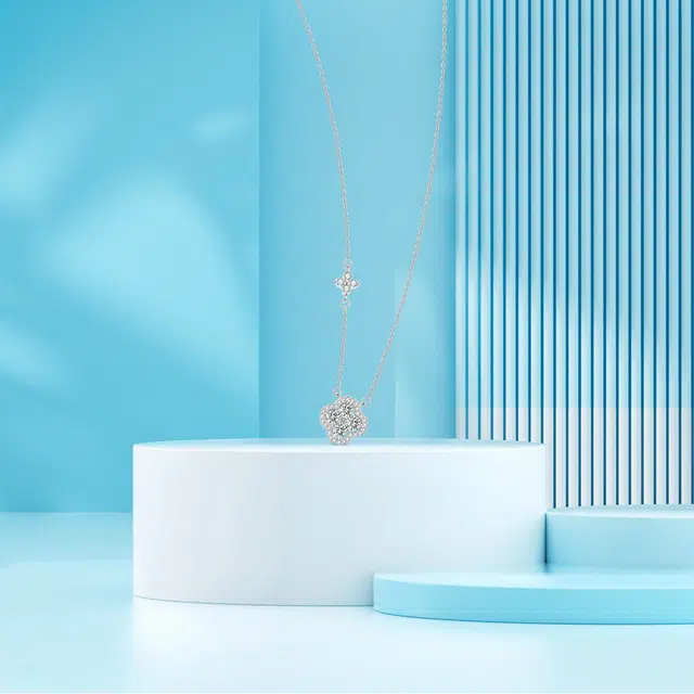 【纯银999 | 幸运四叶草】 赛菲尔 小众设计经典百搭学生日常简约高级感精致轻奢极简通勤约会温柔气质可调节锁骨链 足银 项链 女款