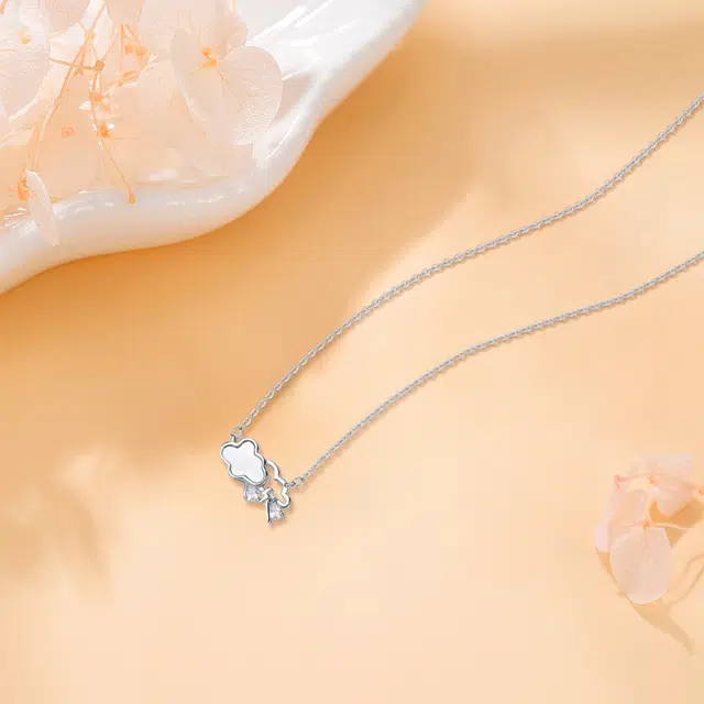 【纯银999】 赛菲尔 星月系列 经典百搭设计小众轻奢高级感精致简约时尚学生日常通勤约会温柔气质可调节锁骨链 足银 项链 女款