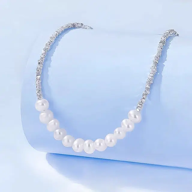 赛菲尔 碎银几两 新中式碎碎平安吉祥顺遂简约时尚 小众设计高级感 淡水珍珠 项链 男女同款情侣款