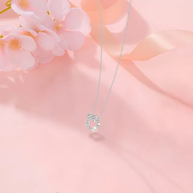 【纯银999】 赛菲尔 星光蝴蝶结 小众设计经典百搭学生日常简约高级感精致轻奢极简约会通勤温柔气质可调节锁骨链#好运 足银 项链 女款