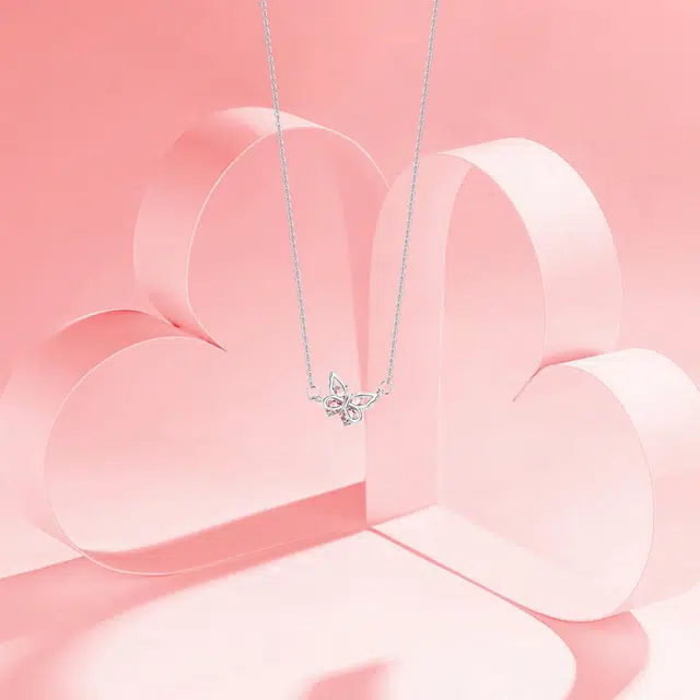 【纯银999】 赛菲尔 蝴蝶 经典百搭小众设计学生日常高级感简约精致轻奢转运约会通勤温柔气质可调节锁骨链#好运 足银 项链 女款