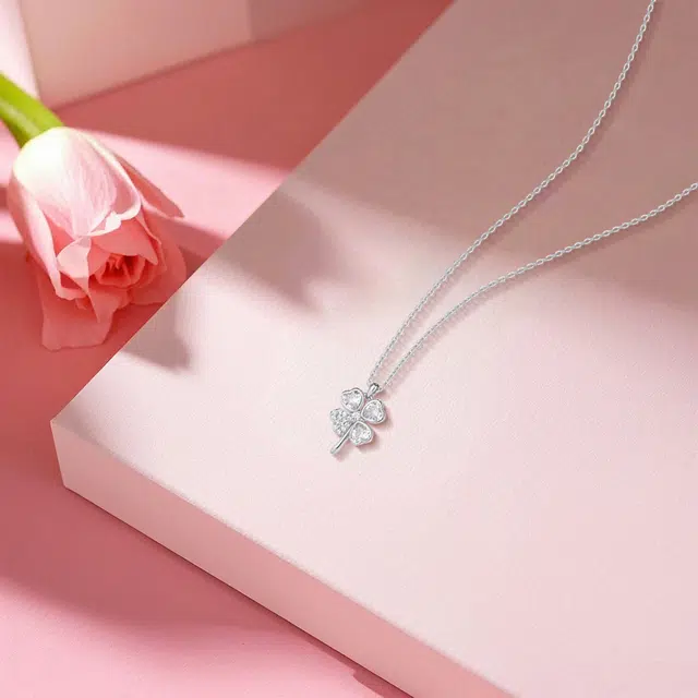 【纯银999】 赛菲尔 四叶草 经典百搭小众设计高级感精致简约日常时尚约会轻奢通勤温柔气质可调节 足银 项链 女款