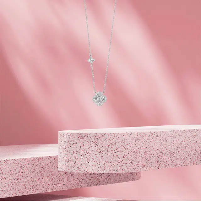 【纯银999 | 幸运四叶草】 赛菲尔 小众设计经典百搭学生日常简约高级感精致轻奢极简通勤约会温柔气质可调节锁骨链 足银 项链 女款