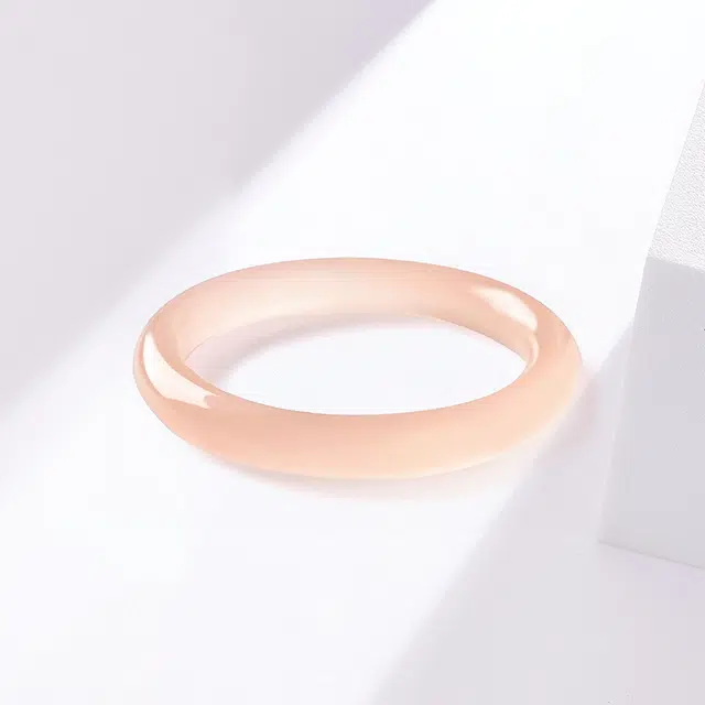 赛菲尔 西柚粉 新中式国潮优雅古风温婉甜美清冷高级感设计 本命年汉服旗袍一步一响百搭手饰 #好运 琉璃 手镯 女款