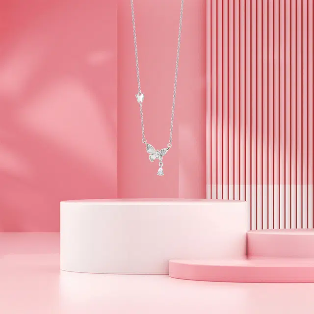 【纯银999 | 星光蝴蝶】 赛菲尔 经典百搭小众设计轻奢高级感精致简约时尚学生日常通勤约会气质温柔可调节锁骨链#好运 足银 项链 女款
