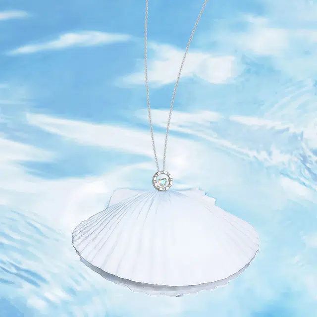 【纯银999】 赛菲尔 爱心 小众设计经典百搭学生日常高级感简约精致轻奢转运约会通勤温柔气质可调节锁骨链 足银 项链 女款